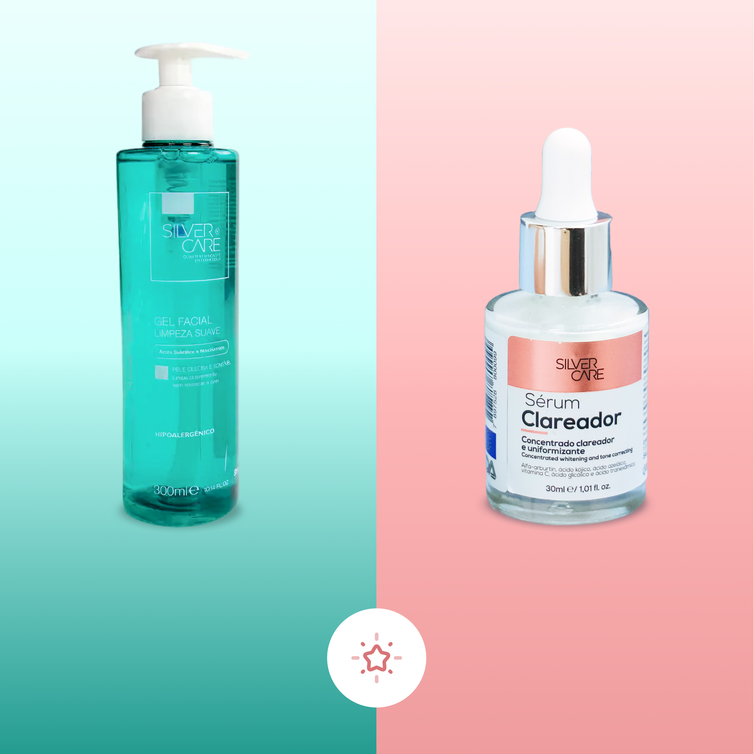 Duplinha Clareadora (Gel de Limpeza Suave + Sérum Clareador
