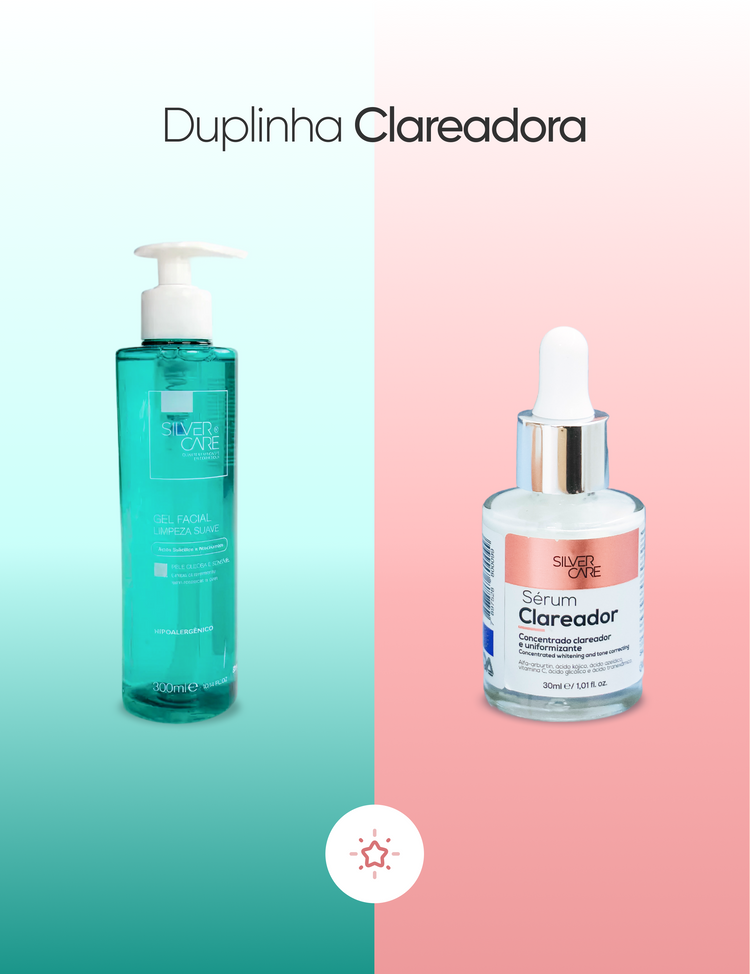Duplinha Clareadora (Gel de Limpeza Suave + Sérum Clareador)