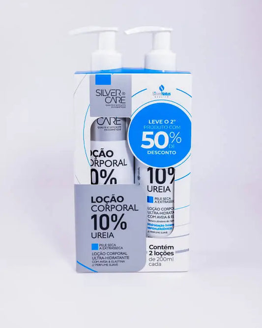 KIT 2 UNIDADES LOÇÃO CORPORAL 10% UREIA, AVEIA E ELASTINA