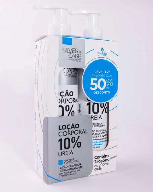 KIT 2 UNIDADES LOÇÃO CORPORAL 10% UREIA, AVEIA E ELASTINA