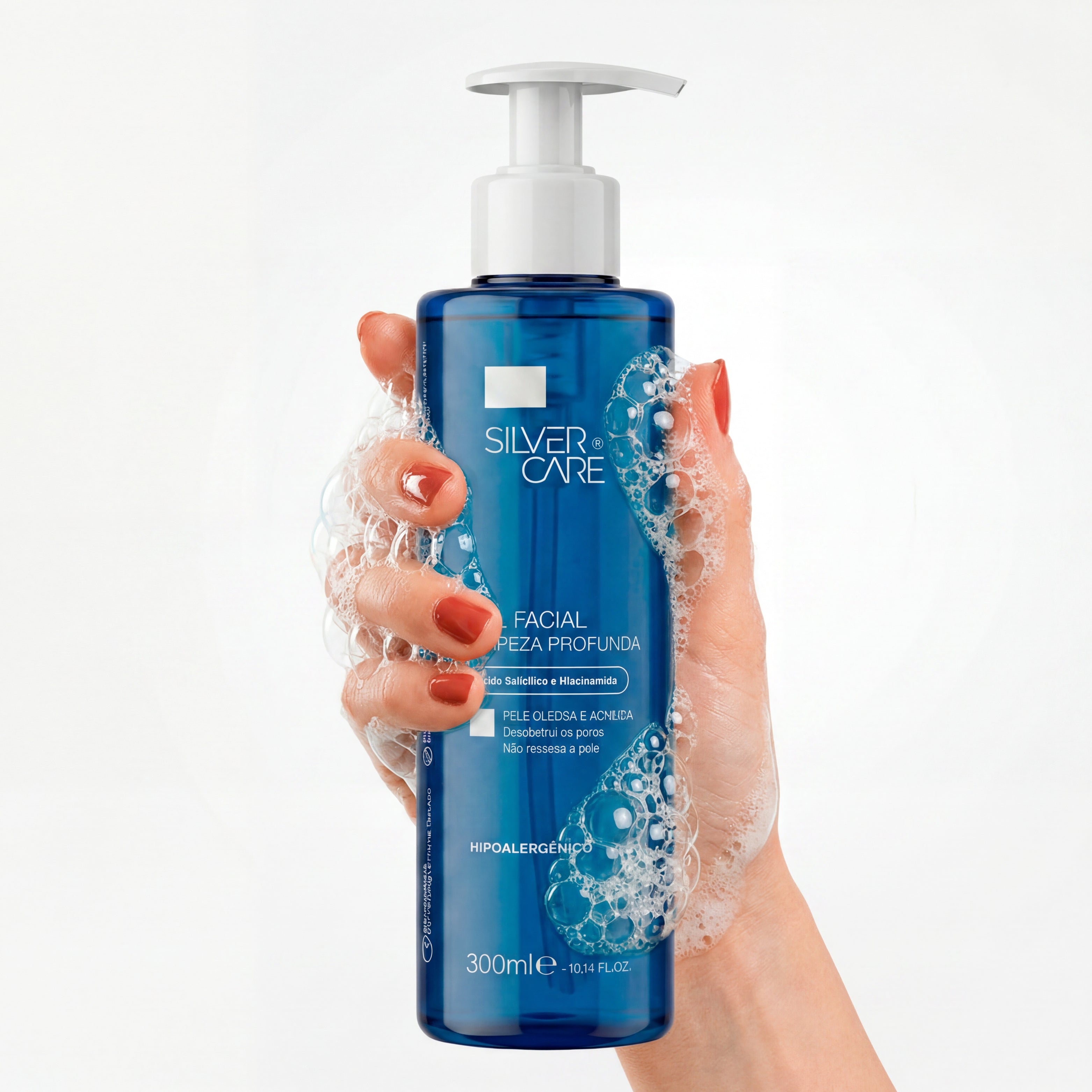 Sabonete Gel Facial Limpeza Profunda Silver Care | Ácido
