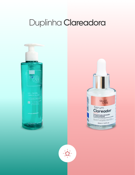 Duplinha Clareadora (Gel de Limpeza Suave + Sérum Clareador)