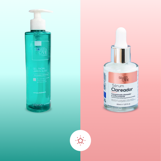 Duplinha Clareadora (Gel de Limpeza Suave + Sérum Clareador)