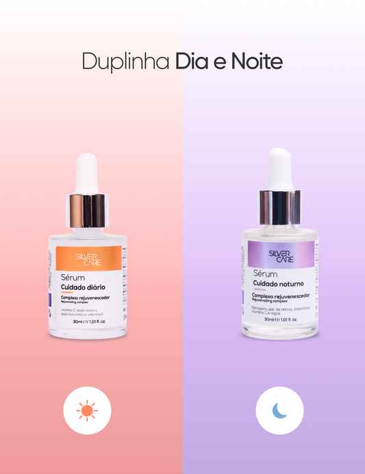 Duplinha Dia e Noite (Sérum Cuidado Diurno + Sérum Cuidado Noturno)